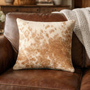 Speckled Brown Cowhide Cushion-Dovetailed &amp; Doublestitched