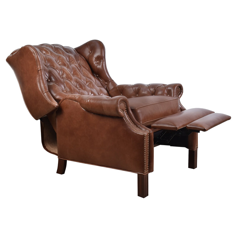 Spencer Leather Recliner-Dovetailed &amp; Doublestitched