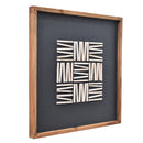 Stacked Timber Wall Art 62x62 - White on Black-Dovetailed &amp; Doublestitched