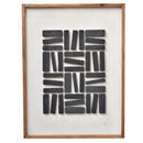 Stacked Timber Wall Art 62x82 - Black on White-Dovetailed &amp; Doublestitched