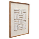 Stacked Timber Wall Art 62x82 - White on White-Dovetailed &amp; Doublestitched