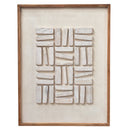 Stacked Timber Wall Art 62x82 - White on White-Dovetailed &amp; Doublestitched