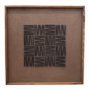 Stacked Timber Wall Art 82x82 - Black on Brown-Dovetailed &amp; Doublestitched