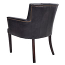 Stafford Black Leather Carver Chair-Dovetailed &amp; Doublestitched