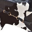 Stallion Black Leather Saddle Armchair-Dovetailed &amp; Doublestitched