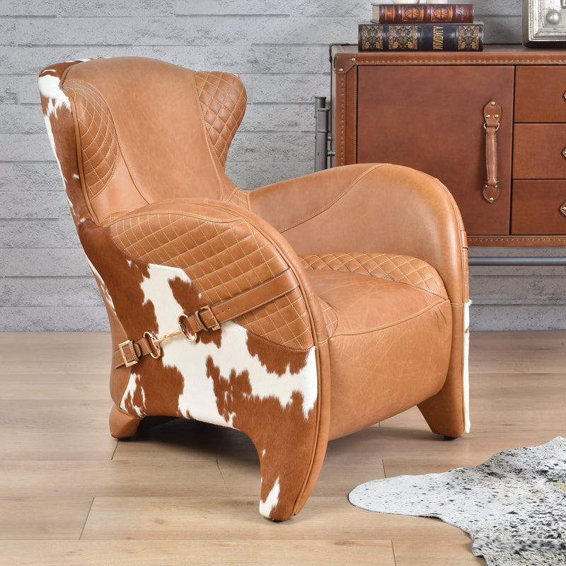 Stallion Vintage Leather Armchair-Dovetailed &amp; Doublestitched