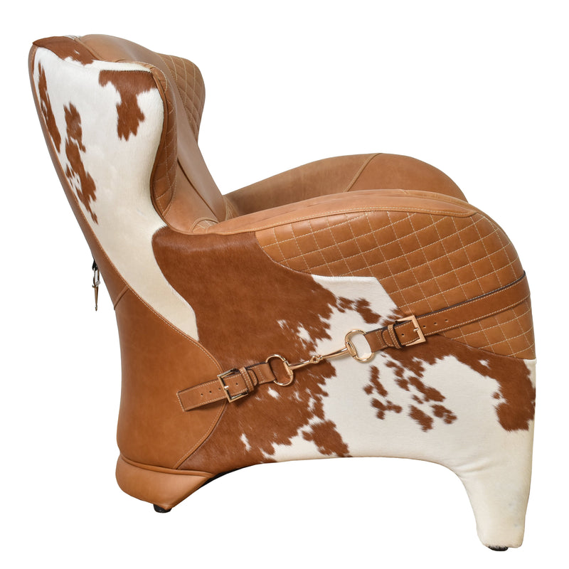 Stallion Vintage Leather Armchair-Dovetailed &amp; Doublestitched