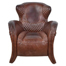 Stallion Vintage Leather Saddle Armchair-Dovetailed &amp; Doublestitched