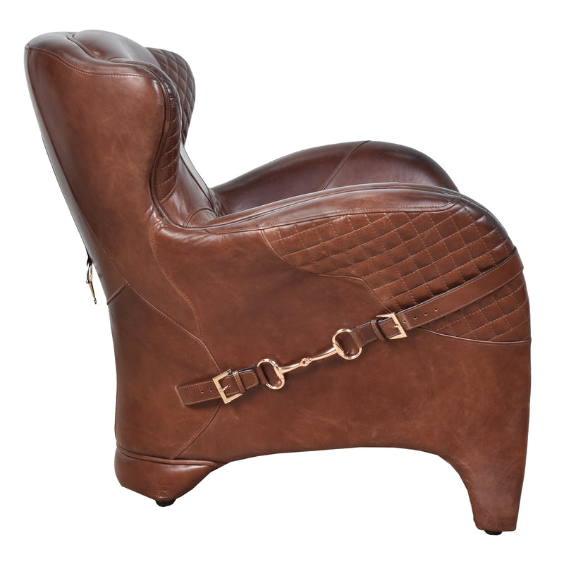 Stallion Vintage Leather Saddle Armchair