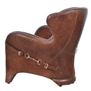 Stallion Vintage Leather Saddle Armchair-Dovetailed &amp; Doublestitched