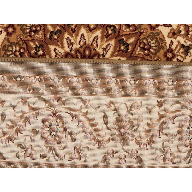 Sydney Medallion Runner Green with Ivory Border Runner Rug 3x0.8-Dovetailed &amp; Doublestitched