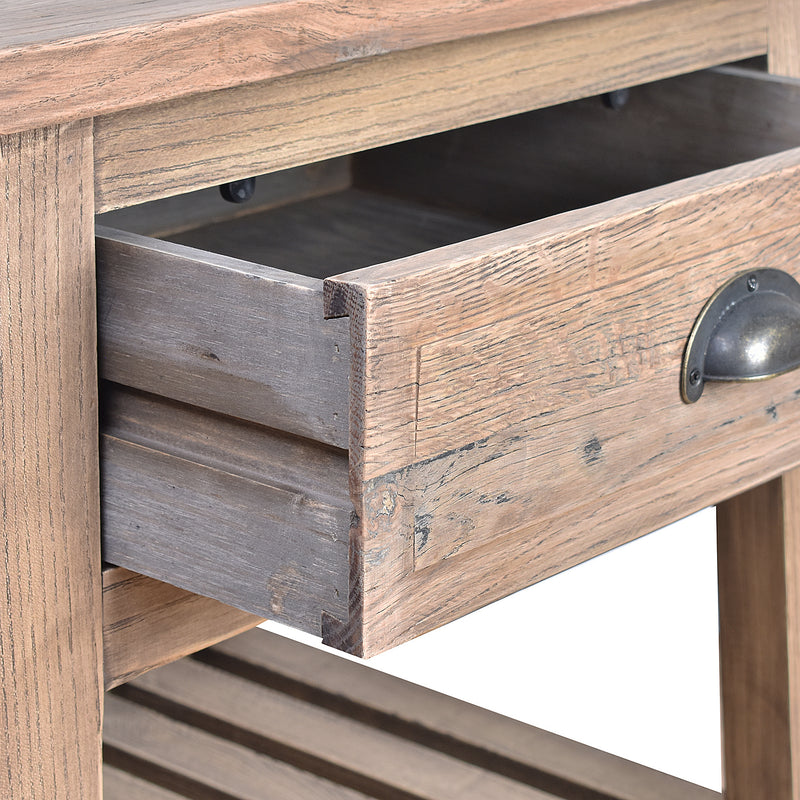 Theo Recycled Timber Side Table-Dovetailed &amp; Doublestitched