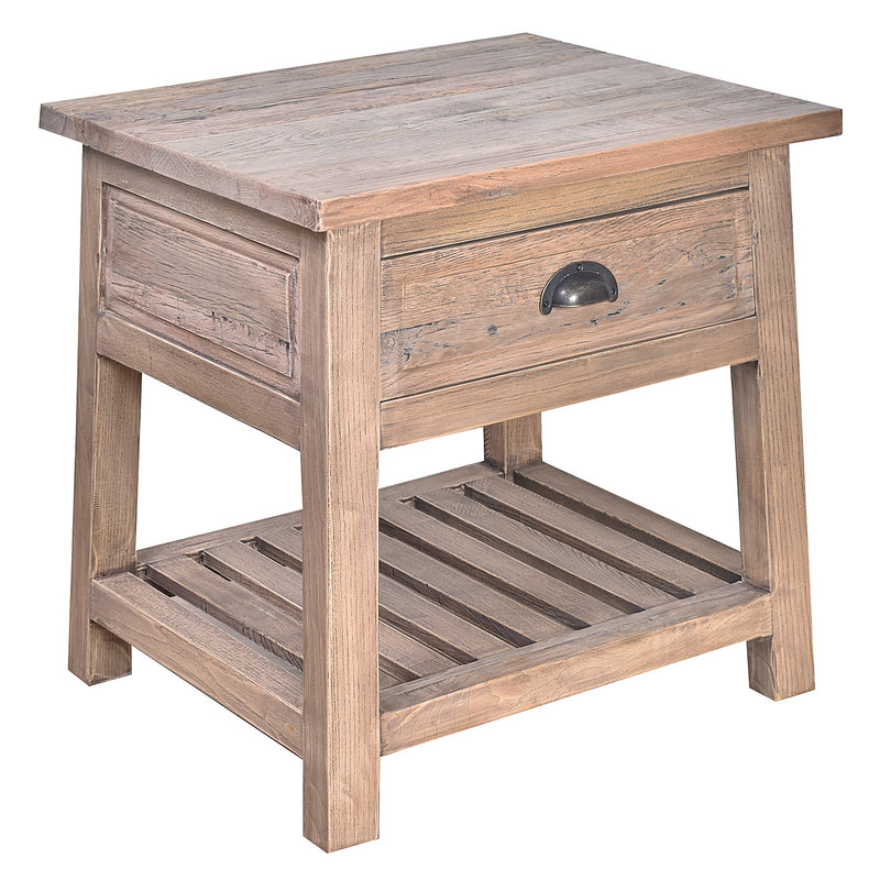 Theo Recycled Timber Side Table-Dovetailed &amp; Doublestitched