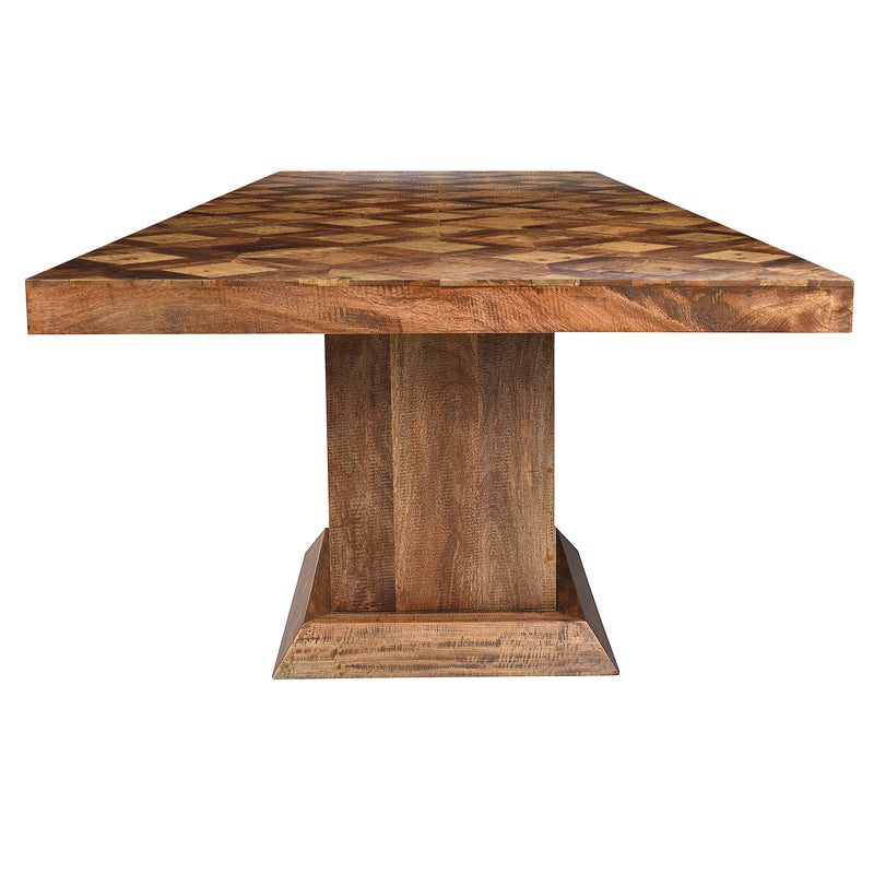 Umbrie 280cm Dining Table with Double Plinth Base-Dovetailed &amp; Doublestitched