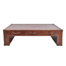 Vanguard Vintage Brown Coffee Table-Dovetailed &amp; Doublestitched