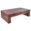 Vanguard Vintage Brown Coffee Table-Dovetailed &amp; Doublestitched