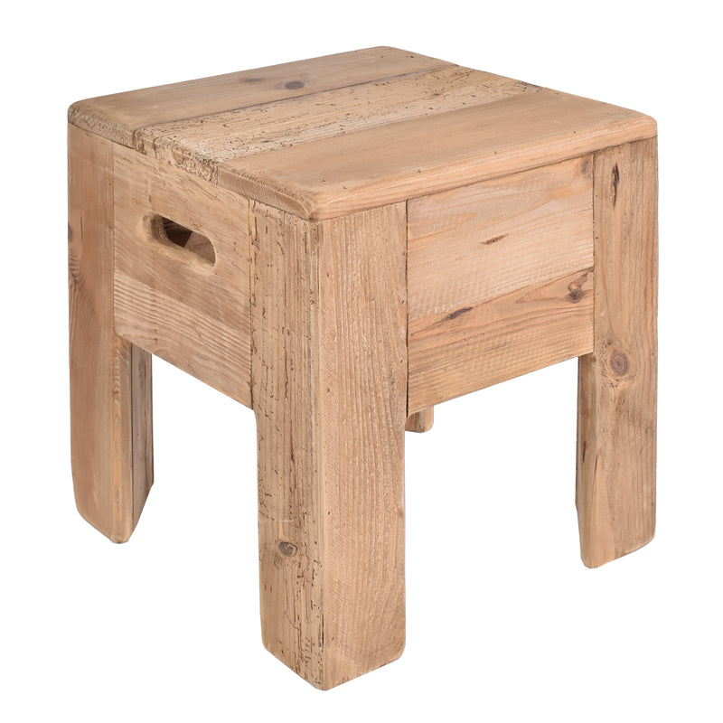 Verona Stacking Stool in Natural-Dovetailed &amp; Doublestitched