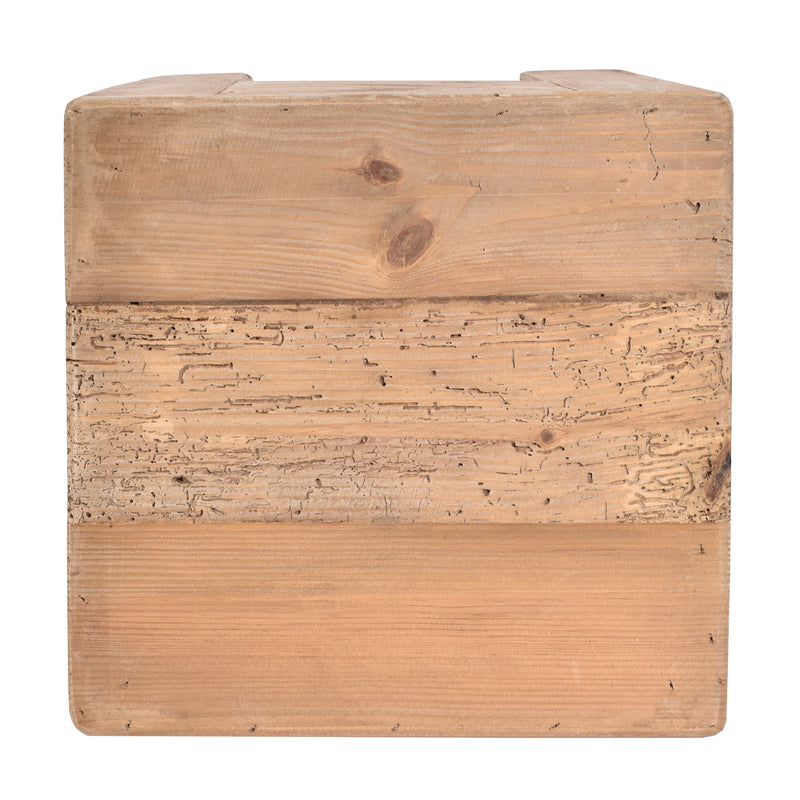 Verona Timber Stacking Stool in Natural-Dovetailed &amp; Doublestitched