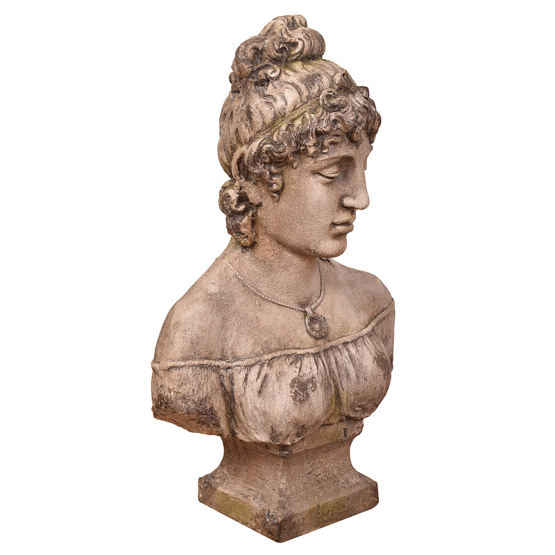 Vintage Female Bust Statue-Dovetailed &amp; Doublestitched