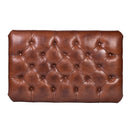 Vintage Leather Button Bench With Storage-Dovetailed &amp; Doublestitched