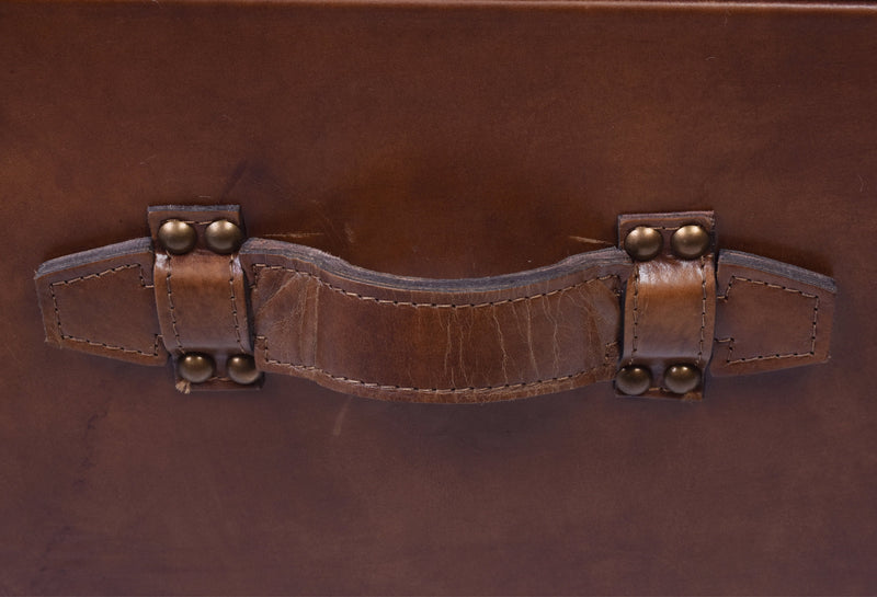 Vintage Leather Trunk Coffee Table-Dovetailed &amp; Doublestitched