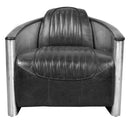 Vulcan Vintage Black Armchair-Dovetailed &amp; Doublestitched