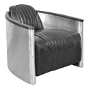 Vulcan Vintage Black Armchair-Dovetailed &amp; Doublestitched