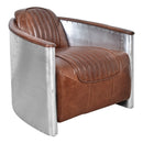 Vulcan Vintage Brown Armchair-Dovetailed &amp; Doublestitched