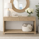 Weston 2 Drawer Elm Console-Dovetailed &amp; Doublestitched