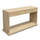 Weston 2 Drawer Elm Console-Dovetailed &amp; Doublestitched