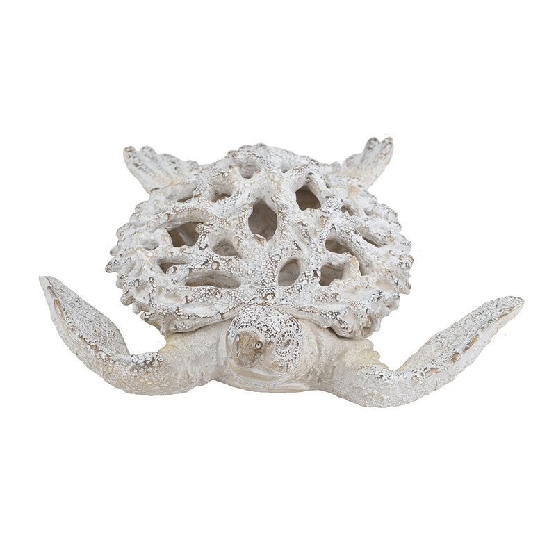 White Coral Look Sea Turtle-Dovetailed &amp; Doublestitched