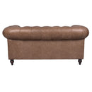 Windsor 2 Seater Cocoa Brown Leather Chesterfield Sofa