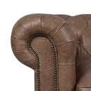 Windsor 2 Seater Cocoa Brown Leather Chesterfield Sofa