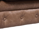 Windsor 2 Seater Cocoa Brown Leather Chesterfield Sofa