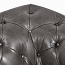 Windsor 2 Seater Iron Grey Leather Chesterfield Sofa