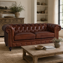 Windsor 2.5 Seater Vintage Leather Chesterfield Sofa-Dovetailed &amp; Doublestitched