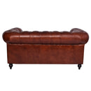 Windsor 2.5 Seater Vintage Leather Chesterfield Sofa-Dovetailed &amp; Doublestitched