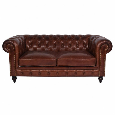 Windsor 2.5 Seater Vintage Leather Chesterfield Sofa