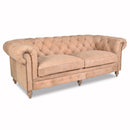 Windsor 3 Seater Beyond Vintage Leather Chesterfield Sofa-Dovetailed &amp; Doublestitched