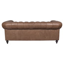 Windsor 3 Seater Cocoa Brown Leather Chesterfield Sofa