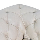 Windsor 3 Seater Sand White Leather Chesterfield Sofa-Dovetailed &amp; Doublestitched