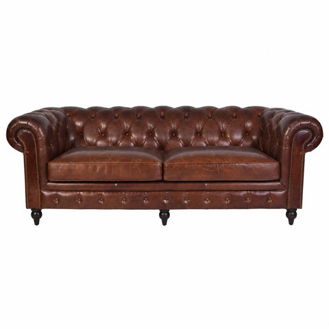 Windsor 3.5 Seater Vintage Leather Chesterfield Sofa