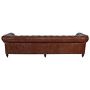 Windsor 5 Seater Vintage Leather Chesterfield Sofa-Dovetailed &amp; Doublestitched