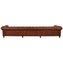 Windsor 7 Seater Vintage Leather Chesterfield Sofa-Dovetailed &amp; Doublestitched