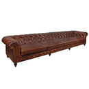 Windsor 7 Seater Vintage Leather Chesterfield Sofa-Dovetailed &amp; Doublestitched