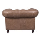 Windsor Cocoa Brown Leather Chesterfield Armchair