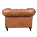 Windsor Tan Leather Chesterfield Armchair-Dovetailed &amp; Doublestitched