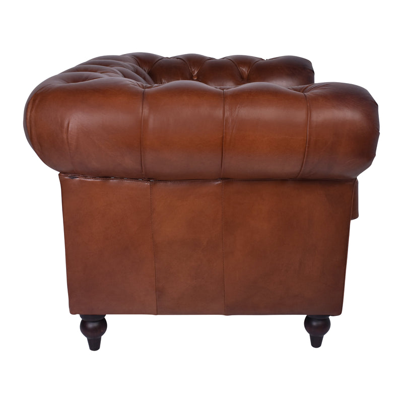 Windsor Vintage Leather Chesterfield Armchair-Dovetailed &amp; Doublestitched