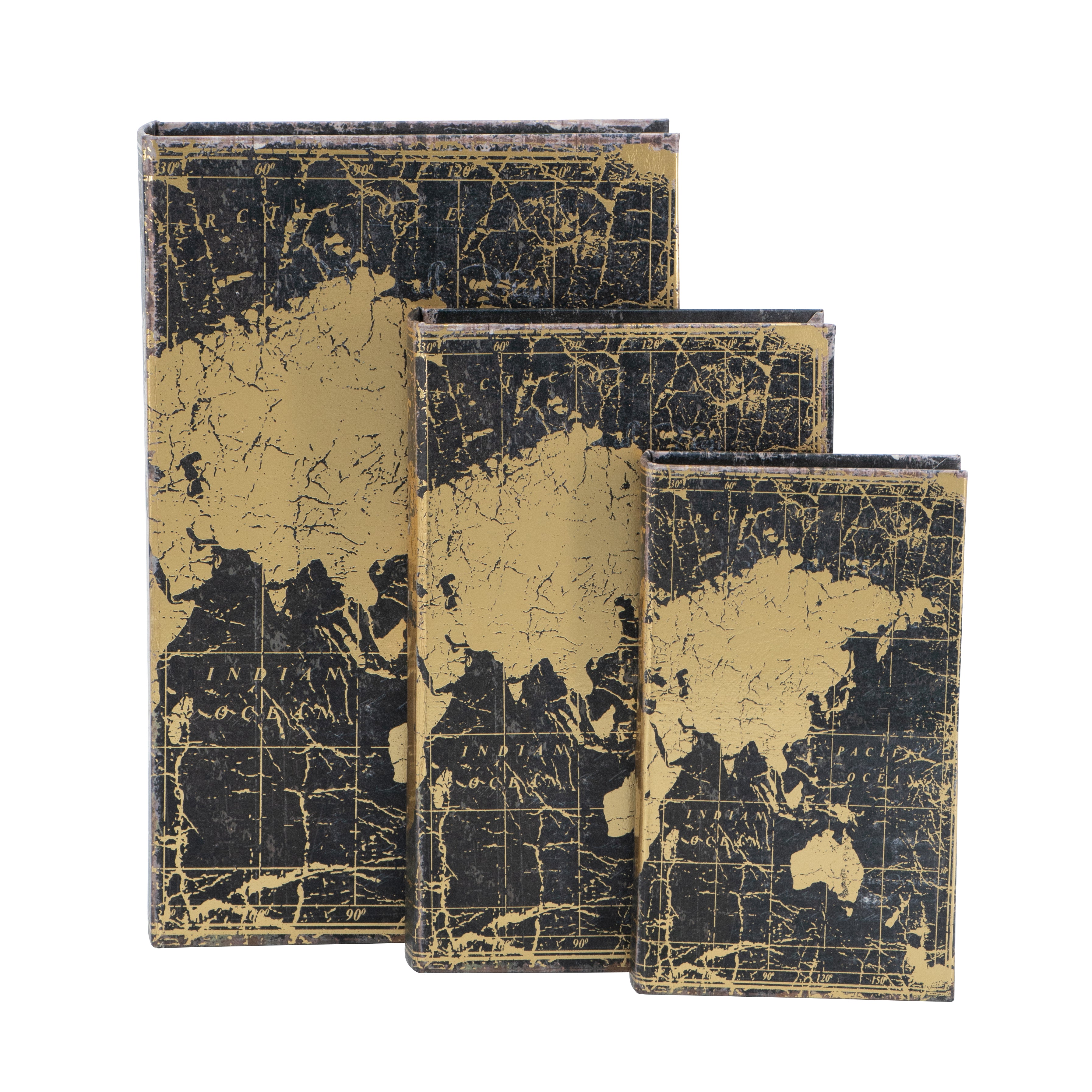 World Map Books (Set of 3)