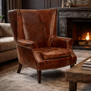Sancroft Vintage Leather Wingback Armchair